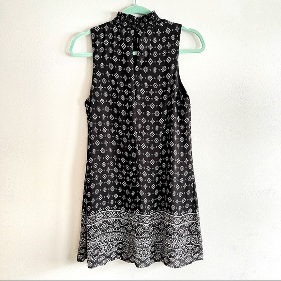 Speechless Black Print Sleeveless High Neck Dress Size Medium - Picture 3 of 10